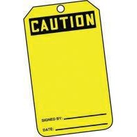 Accuform Signs MGT200CTP Accuform Signs 5 7/8\" X 3 1/8\" PF Cardstock Accident Prevention Tag \"Caution\" (25 Per Package)